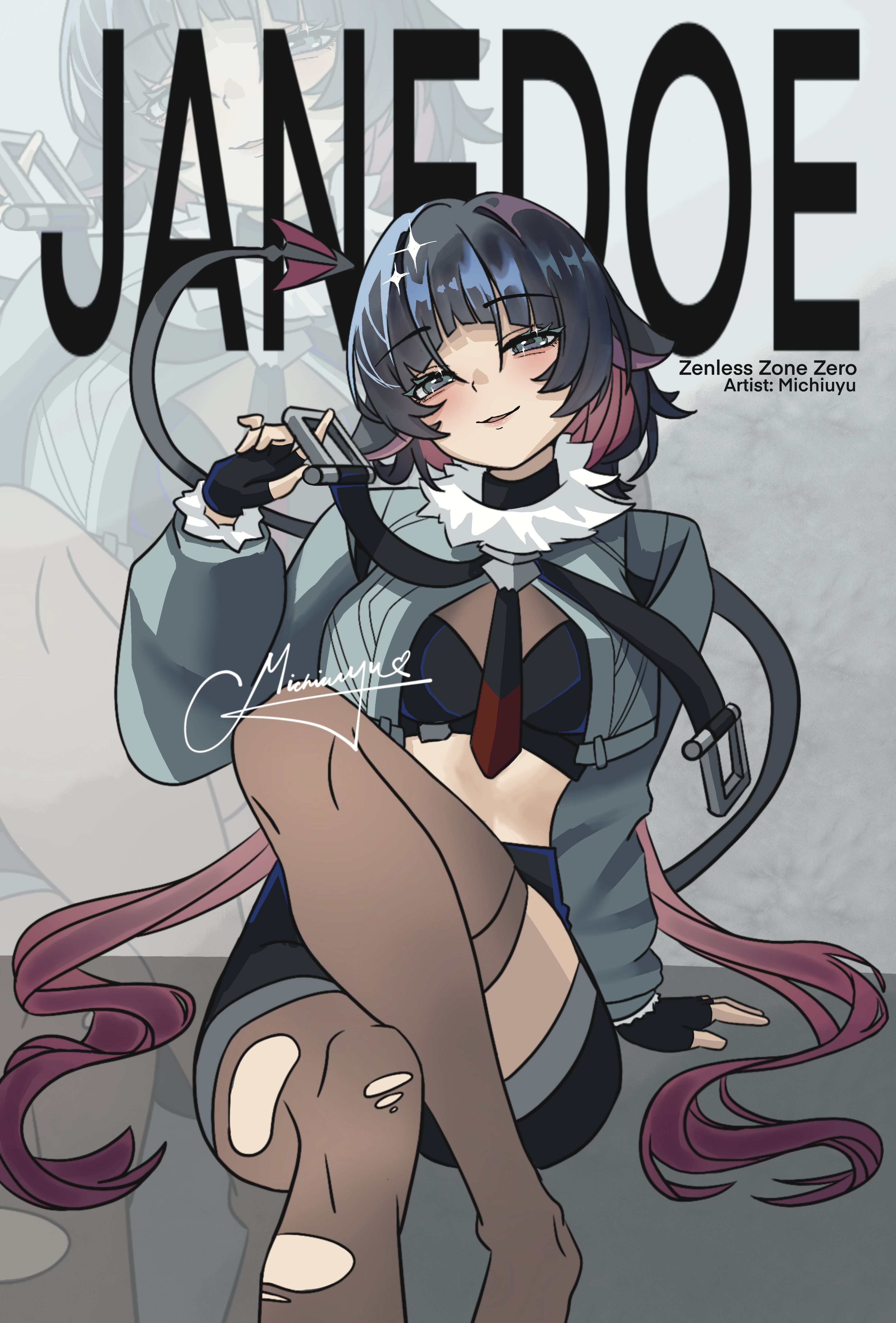 Jane Doe fanart from Zenless Zone Zero by Michiuyu