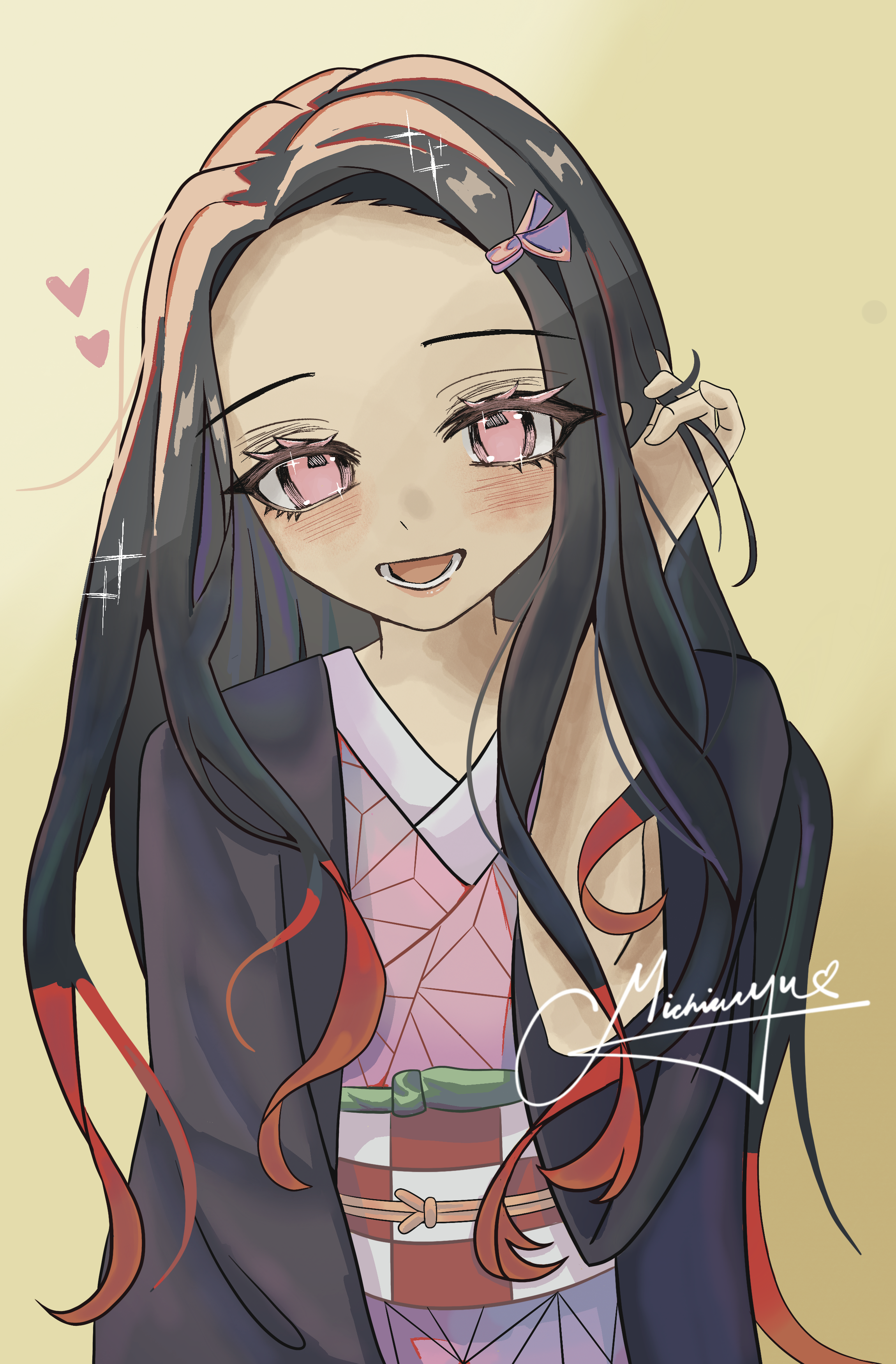 Nezuko fanart from Demon Slayer by Michiuyu